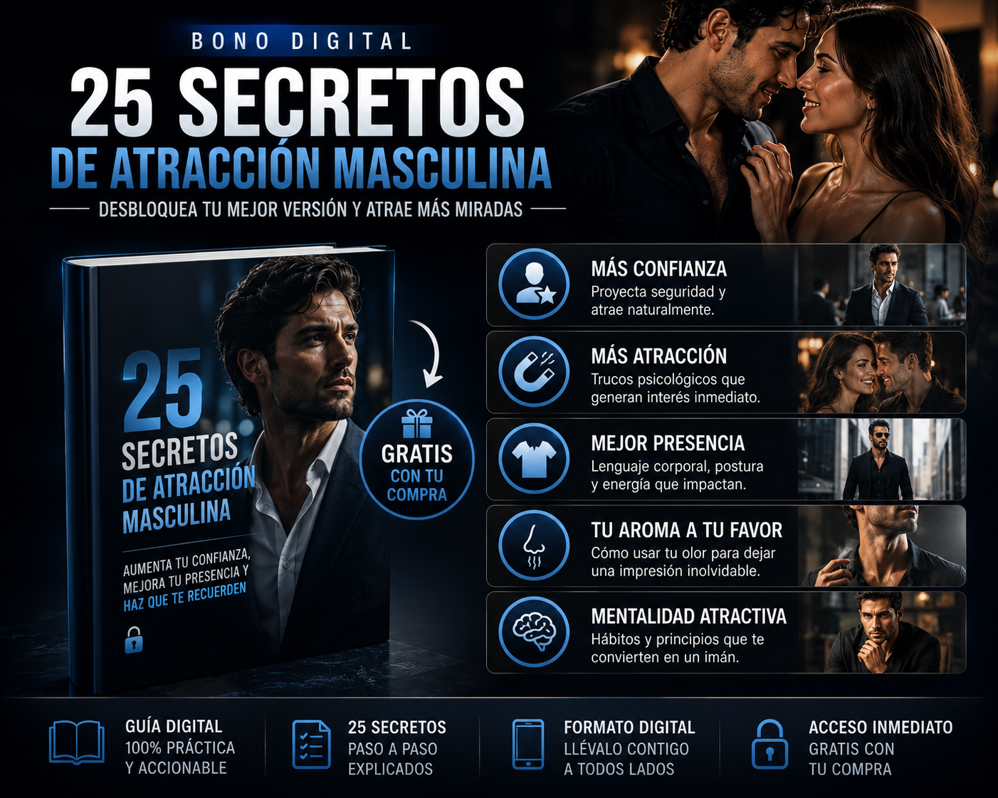 2x1 AquaBlue™ – Gel de Ducha Perfumado para Hombre + 🎁 “25 Secretos de Atracción Masculina"+ Envío Gratis