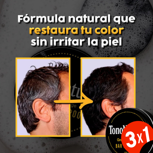 3x1 Black Tone™ – Elimina canas al instante+🎁 Manual de regeneración capilar y secretos para lucir más atractivo GRATIS + Envío Gratis