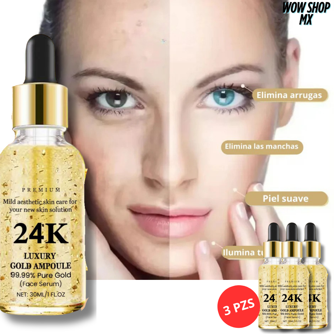 3X1 Suero de Oro - Glow Elixir Luce 10 años más joven 🌟 REGALO MASCARILLA DE ORO 24K 🌟