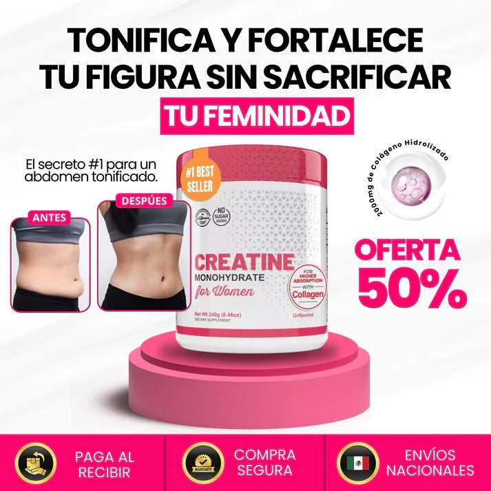 Creatina Femme Plus™ – Gluteos y piernas grandes + 🎁 Guía “10 Trucos Secretos para atraer a cualquier hombre” GRATIS + Envío Gratis
