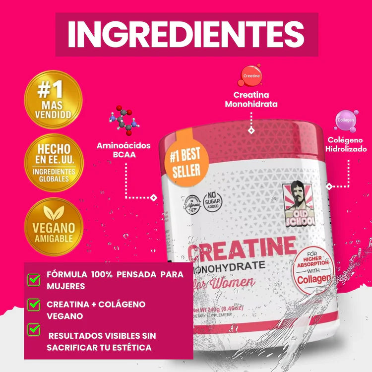 Creatina Femme Plus™ – Gluteos y piernas grandes + 🎁 Guía “10 Trucos Secretos para atraer a cualquier hombre” GRATIS + Envío Gratis